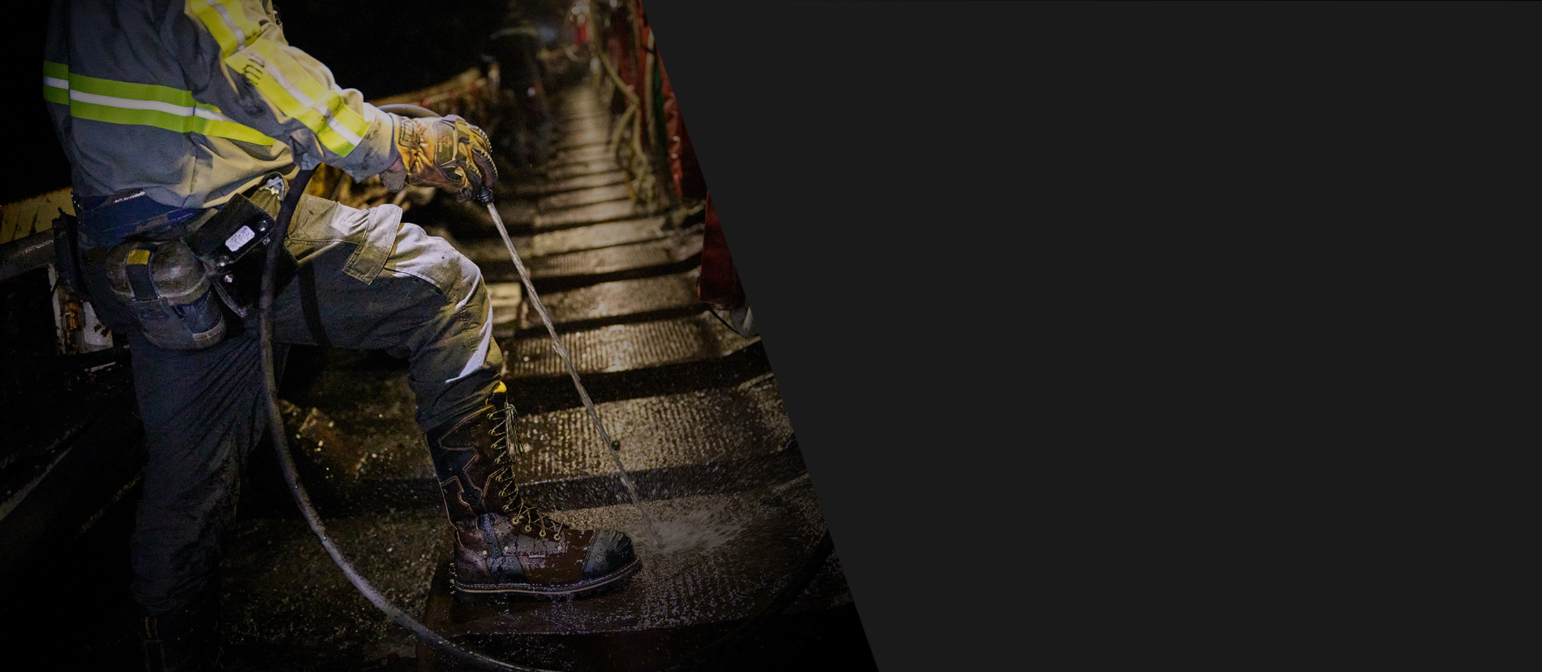 A man wearing Matterhorn boots and working in a mine.